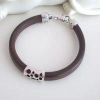 Läderarmband "Hålig"