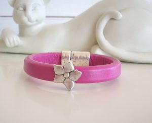 Läderarmband "Rosa"