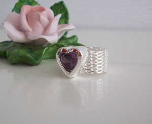 Ring "Lila glashjärta" (16 mm) - Bild 2