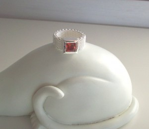 Ring "Röd glassten" (18 mm) - Bild 2