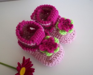 Babytofflor "Rosa"