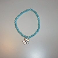 Armband "Turkos med blomma"