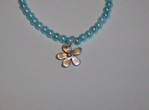 Armband "Turkos med blomma" - Bild 2