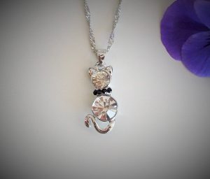 Halsband "Katt-Klarglas"