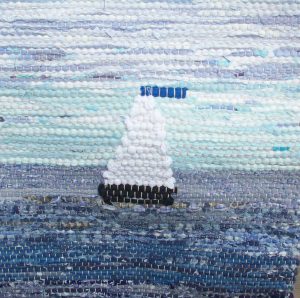 Matta "Segelbåtar" 1,60 m. fransar - Bild 3