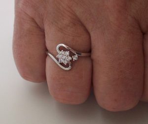 Ring "Liten blomma klarglas" (19 mm) - Bild 3