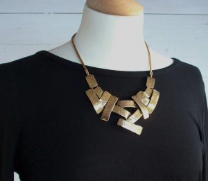 Halsband "Rektanglar" Guld - Bild 2