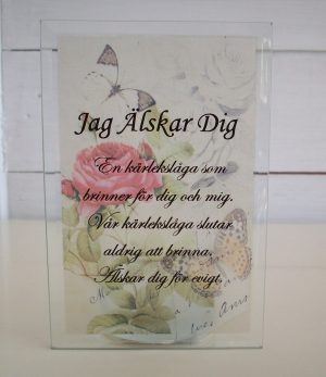 Ljushållare "Älskar dig"
