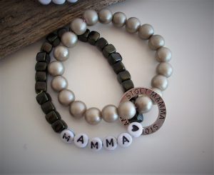 Pärlarmband "Mamma" m. bokstäver - Bild 2