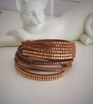Armband "Mocca-strass" Brun