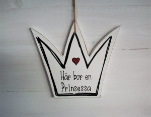 Dörrskylt "Prinsessa"