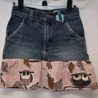 Jeanskjol "Uggla" (storl 130cl)