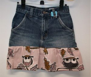 Jeanskjol "Uggla" (storl 130cl)