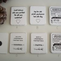 Kylskåpsmagneter "Budskap"