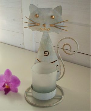 Ljushållare "Smideskatt"